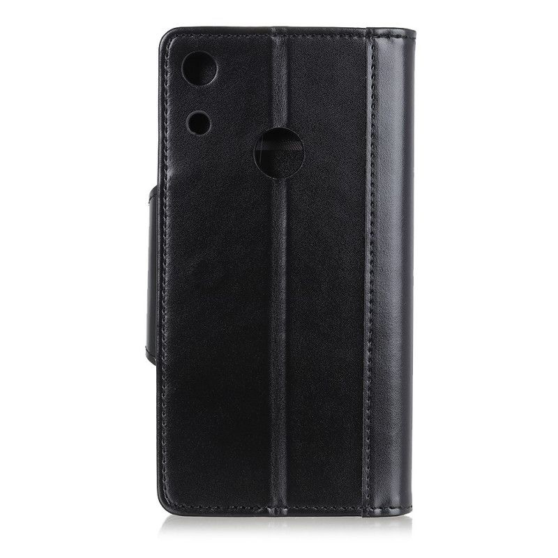 Flip Case Honor 8A Punainen Musta Tekonahkainen Eleganssilukko