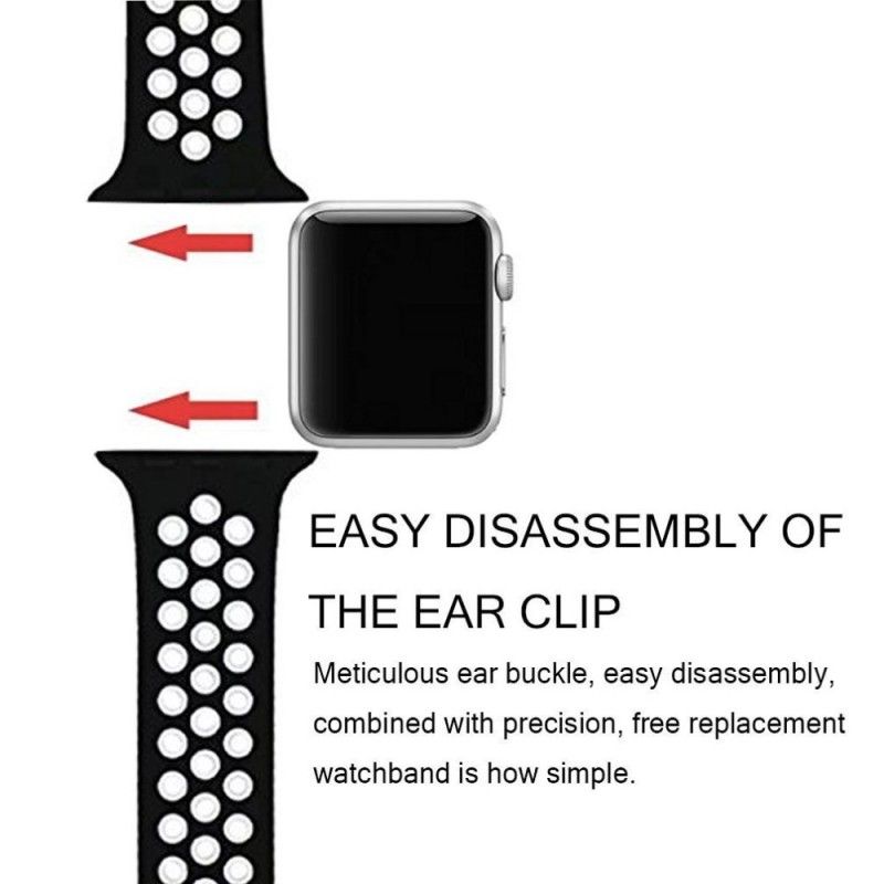 Apple Watch -Hihna 40/38 Mm Kaksivärinen Tuuletettu Silikoni