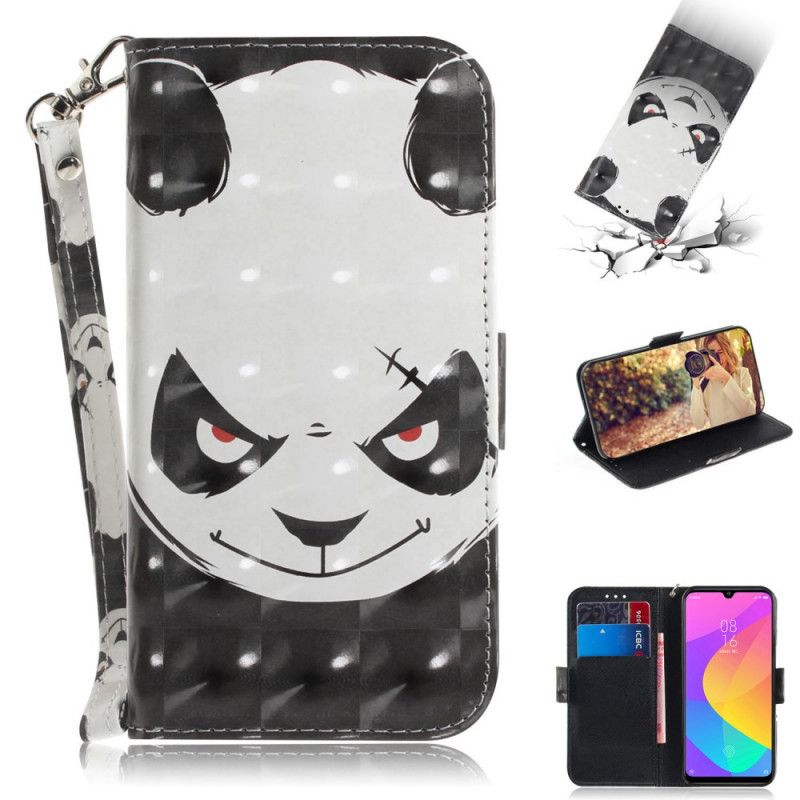 Flip Case Xiaomi Mi A3 Vihainen Panda Tangalla