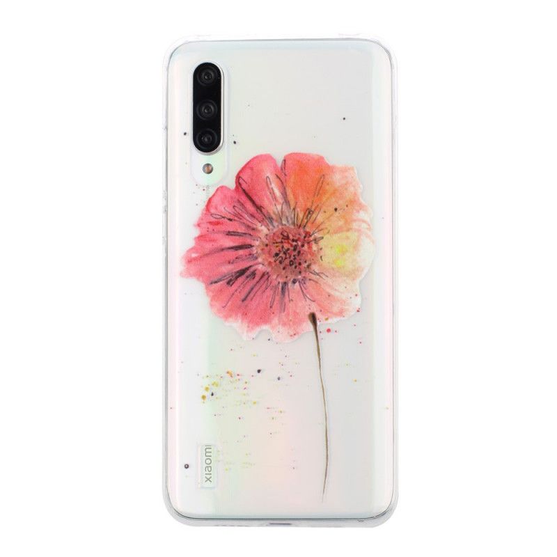 Kuori Xiaomi Mi A3 Läpinäkyvä Vesiväri Unikko