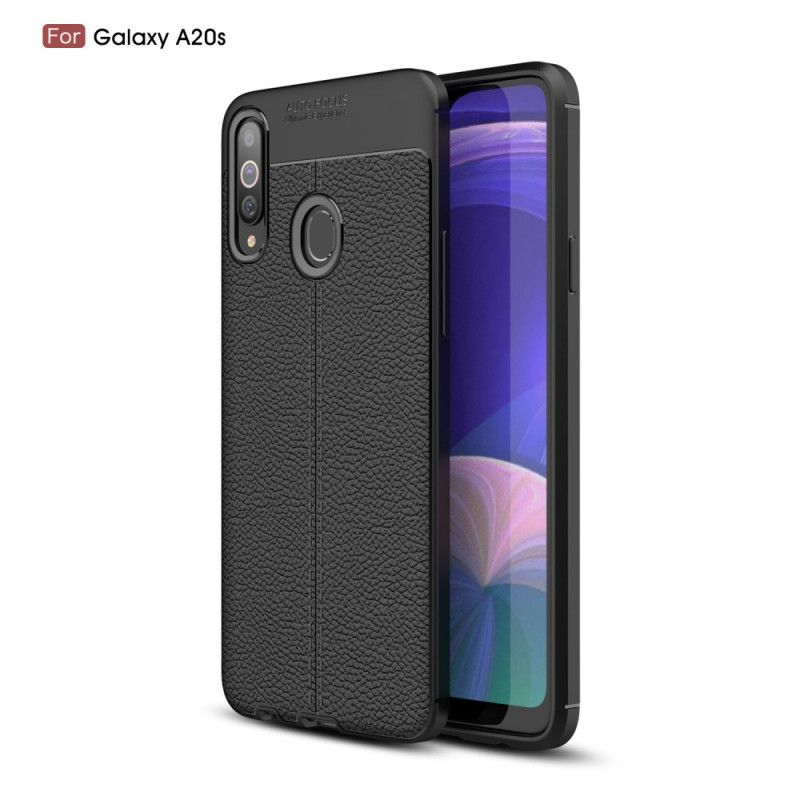 Case Kuoret Samsung Galaxy A20s Punainen Musta Puhelinkuoret Kaksilinjainen Litsi Nahkaa