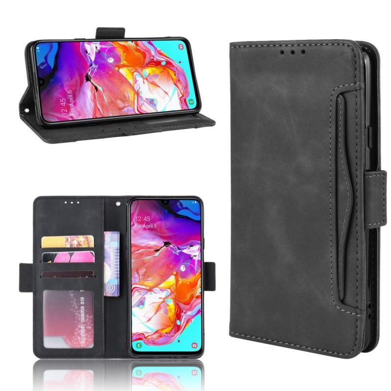 Flip Case Samsung Galaxy A20s Punainen Musta Ensiluokkainen Monikortti