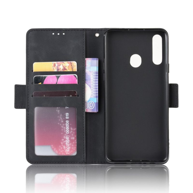 Flip Case Samsung Galaxy A20s Punainen Musta Ensiluokkainen Monikortti