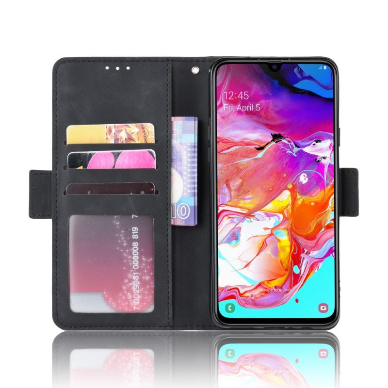 Flip Case Samsung Galaxy A20s Punainen Musta Ensiluokkainen Monikortti