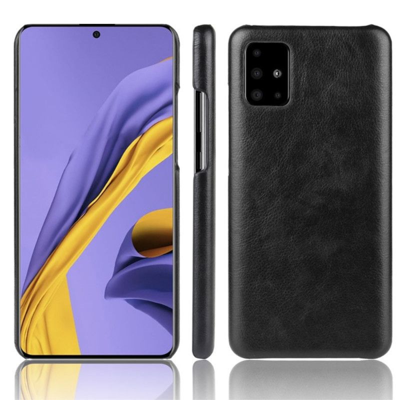 Case Kuoret Samsung Galaxy A51 Harmaa Musta Puhelinkuoret Litsi Nahkaa