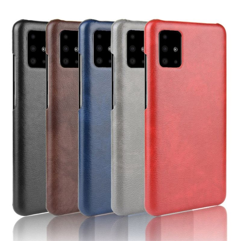 Case Kuoret Samsung Galaxy A51 Harmaa Musta Puhelinkuoret Litsi Nahkaa