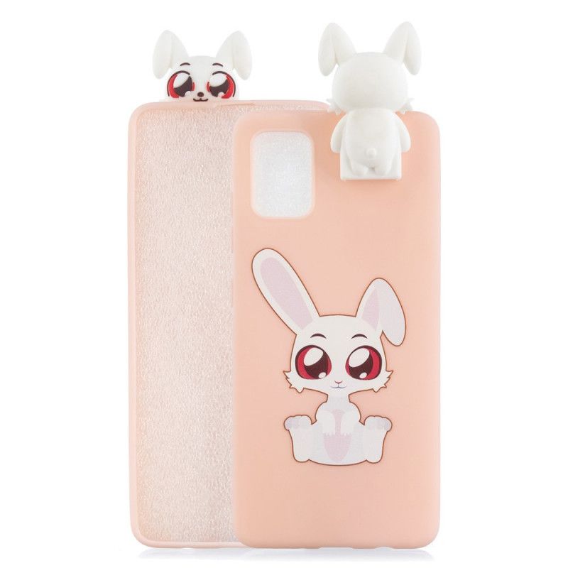 Case Kuoret Samsung Galaxy A51 Puhelinkuoret 3D Valkoinen Kani