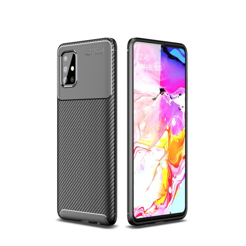 Case Kuoret Samsung Galaxy A51 Ruskea Musta Puhelinkuoretjoustava Hiilikuidun Rakenne