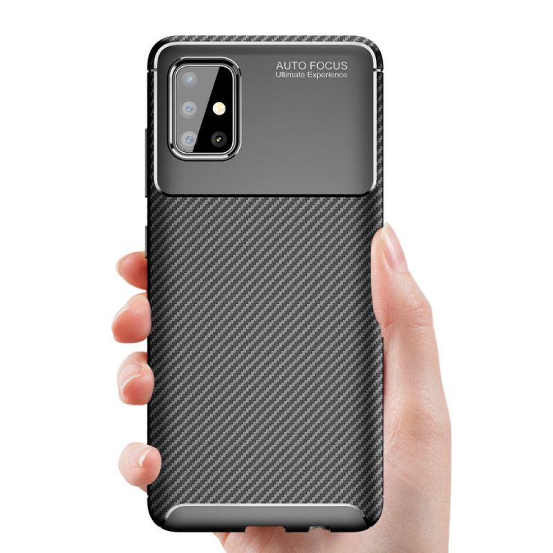 Case Kuoret Samsung Galaxy A51 Ruskea Musta Puhelinkuoretjoustava Hiilikuidun Rakenne