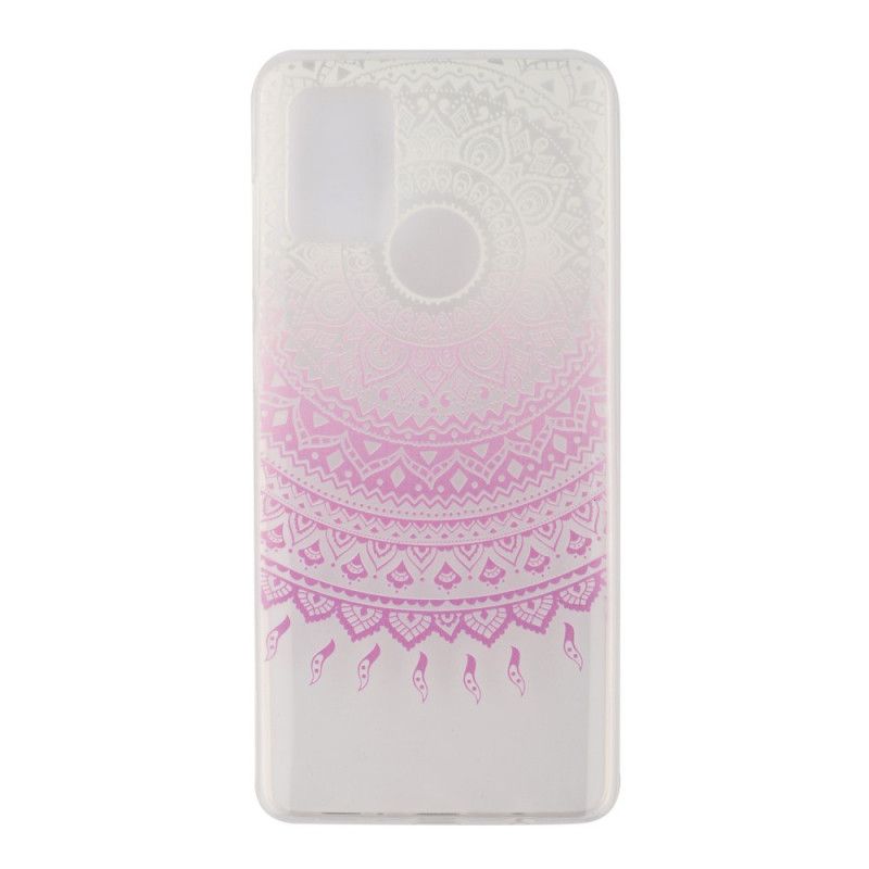 Case Kuoret Samsung Galaxy A51 Vaaleansininen Vaaleanpunainen Puhelinkuoret Läpinäkyvä Värikäs Mandala