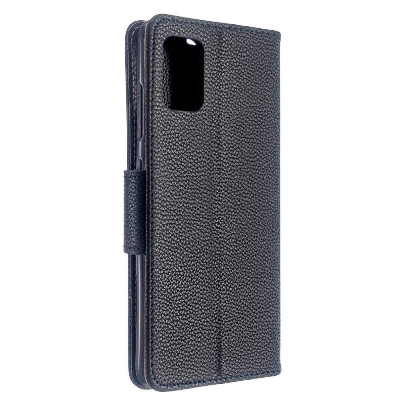 Flip Case Samsung Galaxy A51 Harmaa Musta Litsi Vino Läppä