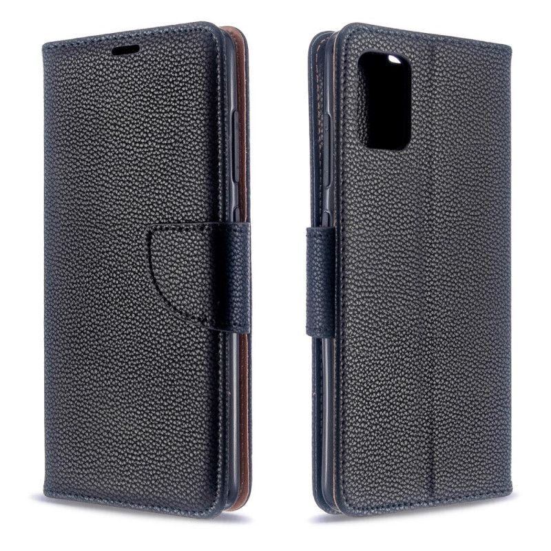 Flip Case Samsung Galaxy A51 Harmaa Musta Litsi Vino Läppä