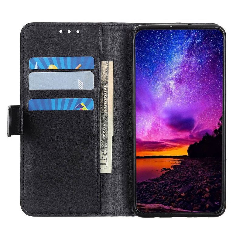 Flip Case Samsung Galaxy A51 Punainen Musta Klassinen Lukko