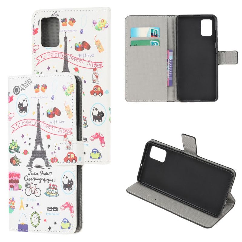 Flip Case Samsung Galaxy A51 Rakastan Pariisia