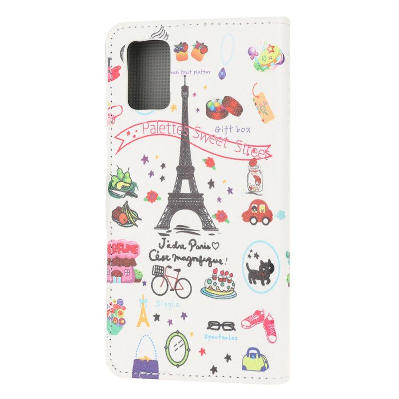 Flip Case Samsung Galaxy A51 Rakastan Pariisia