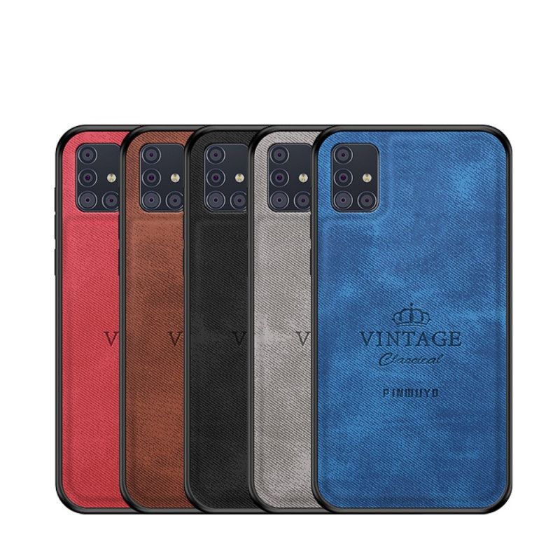 Kuori Samsung Galaxy A51 Harmaa Musta Kunniallinen Vintage Pinwuyo Suojakuori