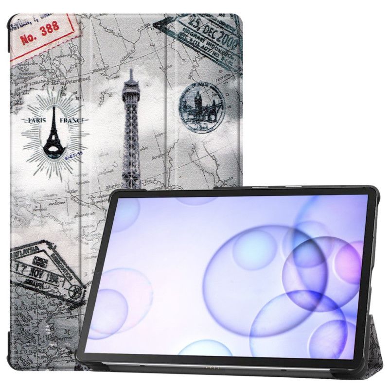 Älykotelo Samsung Galaxy Tab S6 Retro Eiffel-Torni