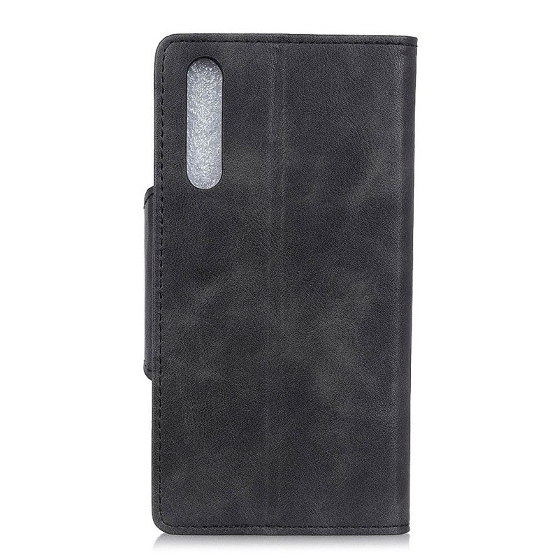 Flip Case Sony Xperia 10 II Punainen Musta Vintage Nahkapainike