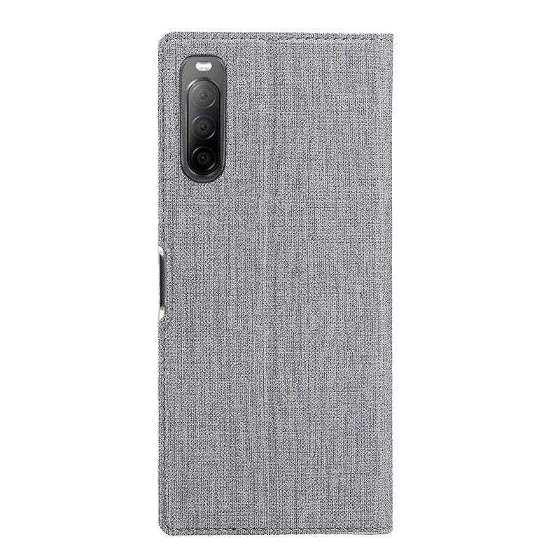 Flip Kotelot Sony Xperia 10 II Harmaa Musta Kuvioitu Vili Dmx