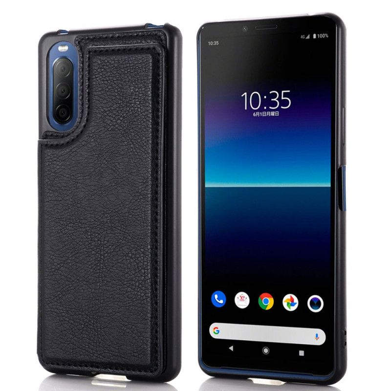 Kuori Sony Xperia 10 II Punainen Musta Kortinhaltijan Tuki