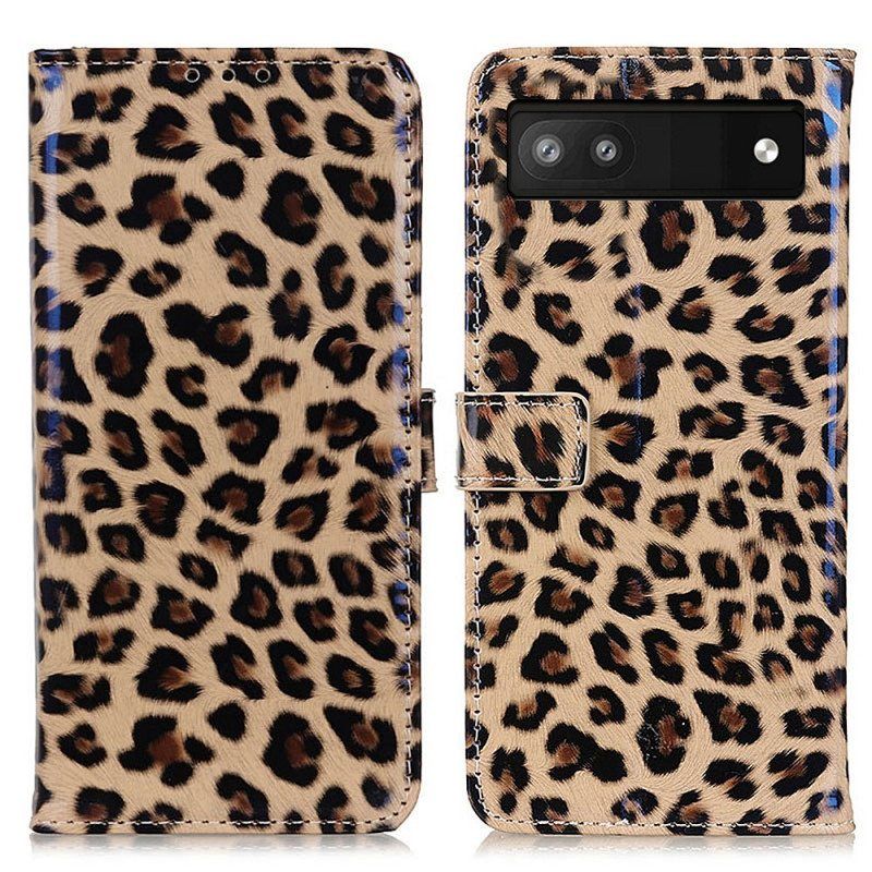 Flip Case Google Pixel 6A Leopardin Ihotyyli