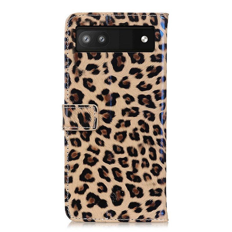 Flip Case Google Pixel 6A Leopardin Ihotyyli