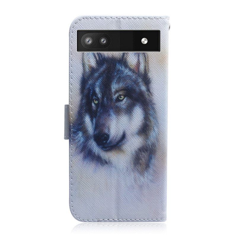 Flip Case Google Pixel 6A Vesiväri Wolf