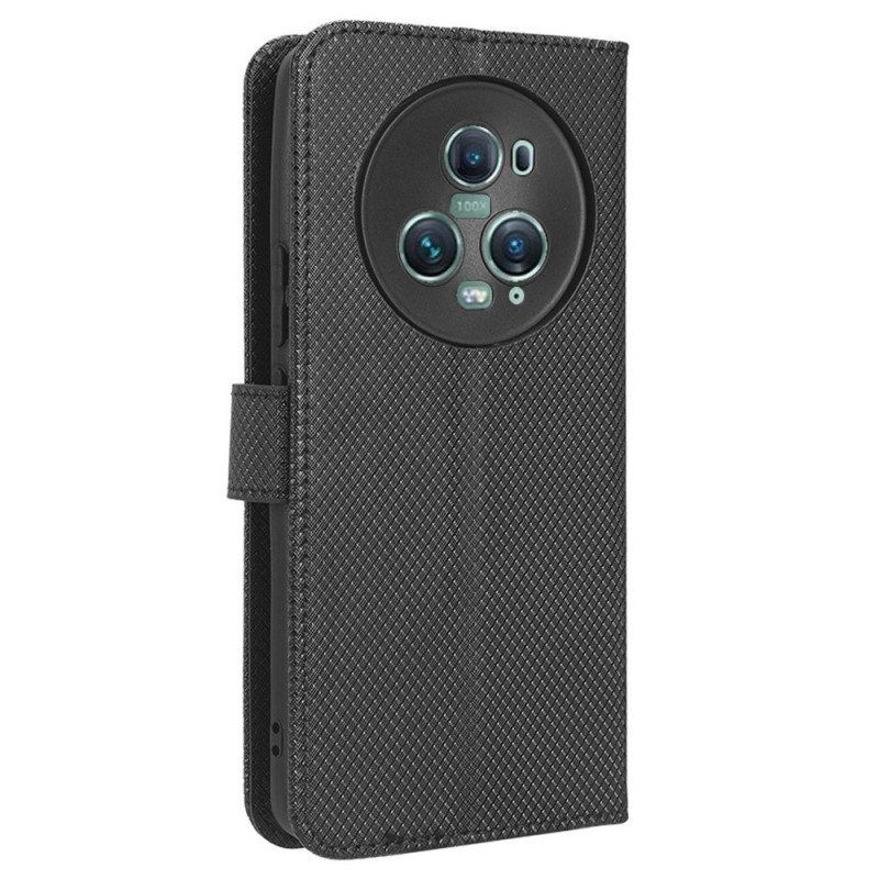 Flip Case Honor Magic 5 Pro Suojaketju Kuori Tyylikäs Strappy Faux Leather