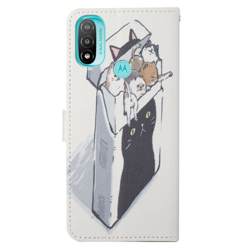 Flip Case Moto G71 5G Suojaketju Kuori Toimitus Thong Cats