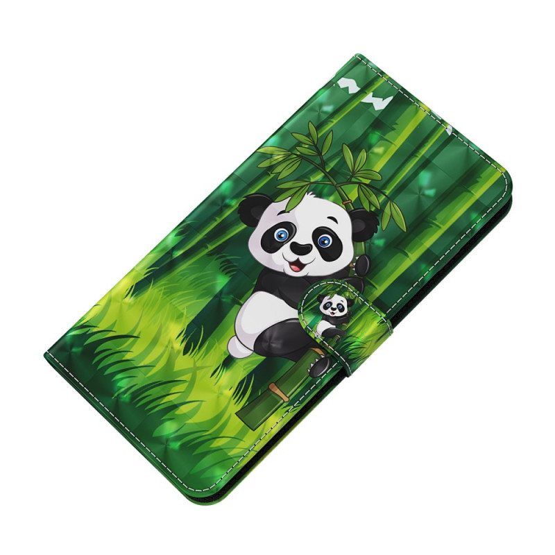 Flip Case OnePlus 10 Pro 5G Suojaketju Kuori Strappy Panda