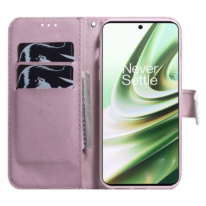 Flip Case OnePlus 10 Pro 5G Suojaketju Kuori Thong Kissat