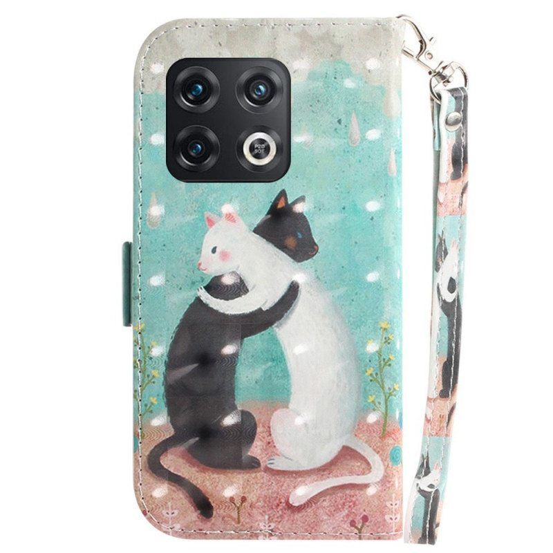 Flip Case OnePlus 10 Pro 5G Suojaketju Kuori Thong Kissat