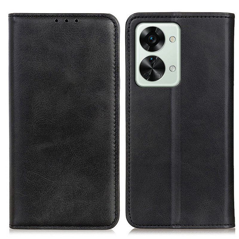 Flip Case OnePlus Nord 2T 5G Halkaistu Nahka