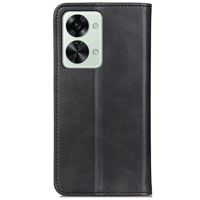 Flip Case OnePlus Nord 2T 5G Halkaistu Nahka