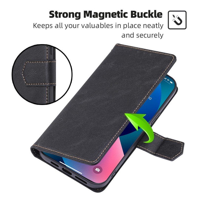 Flip Case OnePlus Nord 2T 5G Rfid-nahkaefekti