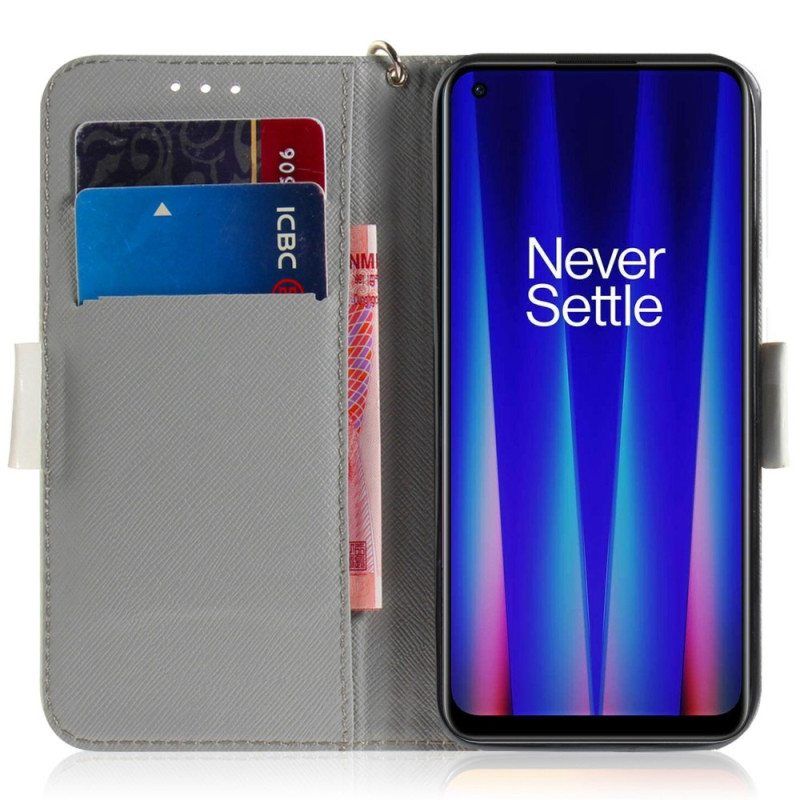 Flip Case OnePlus Nord 2T 5G Suojaketju Kuori Thong Koira