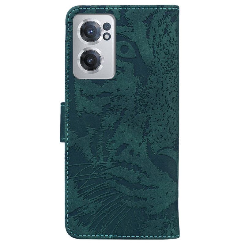 Flip Case OnePlus Nord CE 2 5G Naamioitu Tiikeri