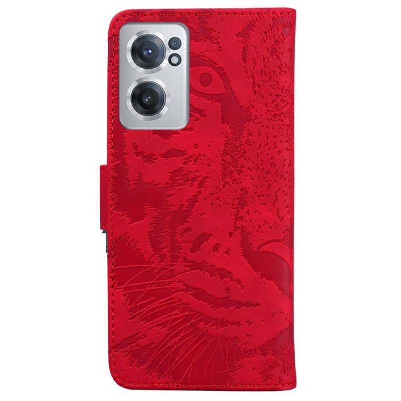 Flip Case OnePlus Nord CE 2 5G Naamioitu Tiikeri