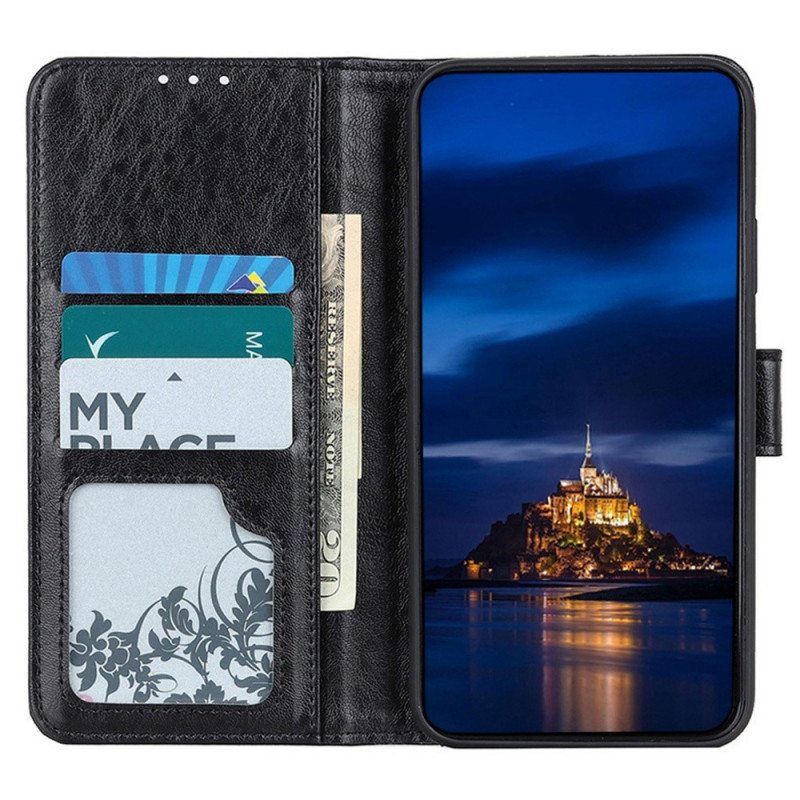 Flip Case OnePlus Nord CE 2 Lite 5G Teksturoitu Nahkaefekti