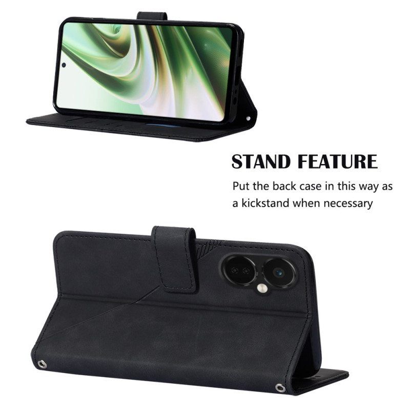 Flip Case OnePlus Nord CE 3 Lite 5G Suojaketju Kuori Hihnan Kolmiot