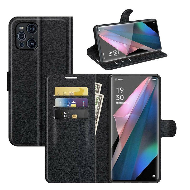 Flip Case Oppo Find X3 Pro Klassikko