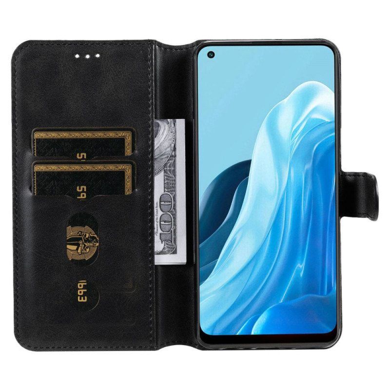 Flip Case Oppo Find X5 Lite Keinonahka