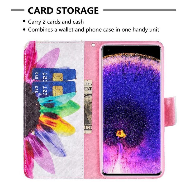 Flip Case Oppo Reno 7 Akvarelli Kukka