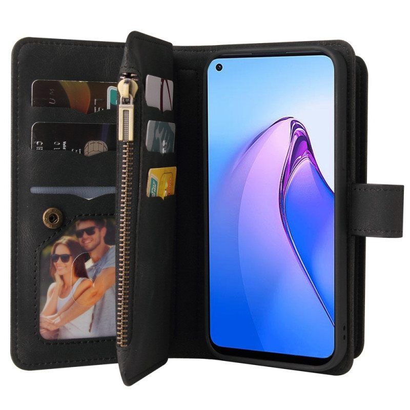 Flip Case Oppo Reno 8 Monitoimikorttipidike