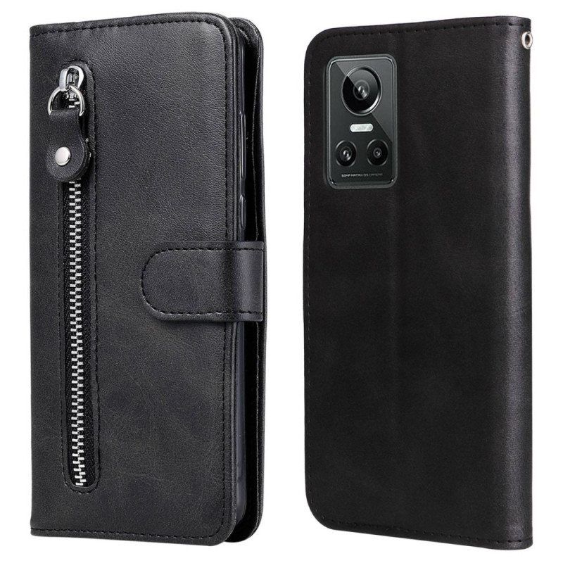 Flip Case Realme GT Neo 3 Lompakkokuori Vetoketjullinen Lompakko