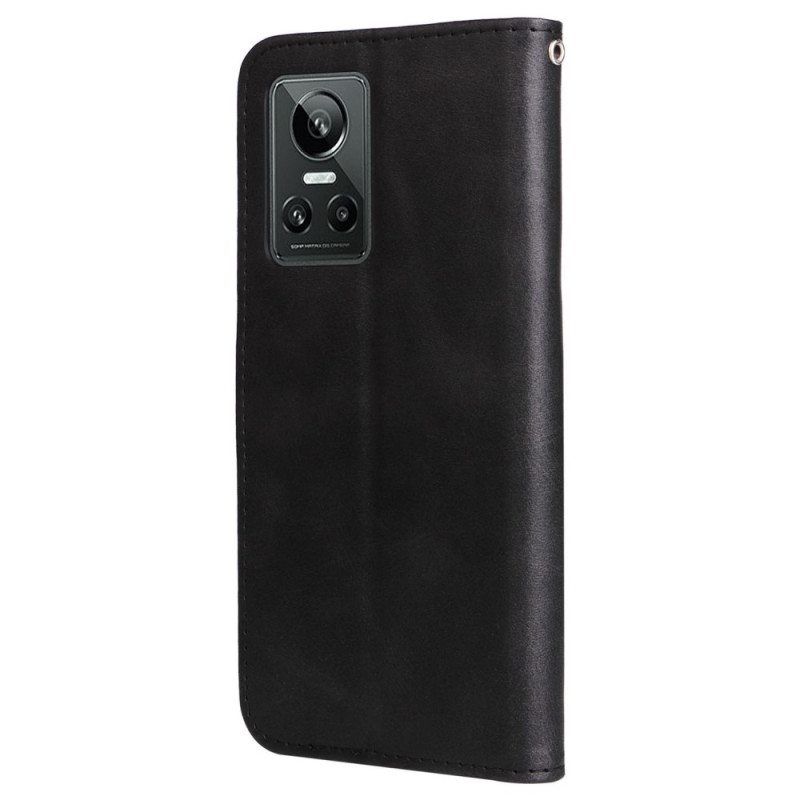 Flip Case Realme GT Neo 3 Lompakkokuori Vetoketjullinen Lompakko