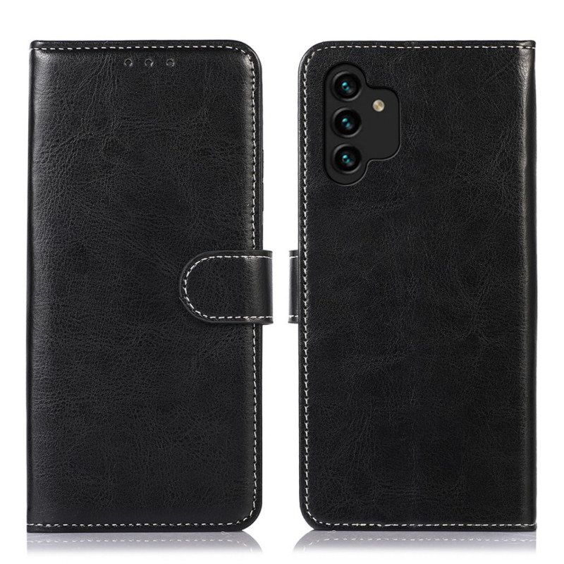 Flip Case Samsung Galaxy A13 Tavallinen Saumoilla