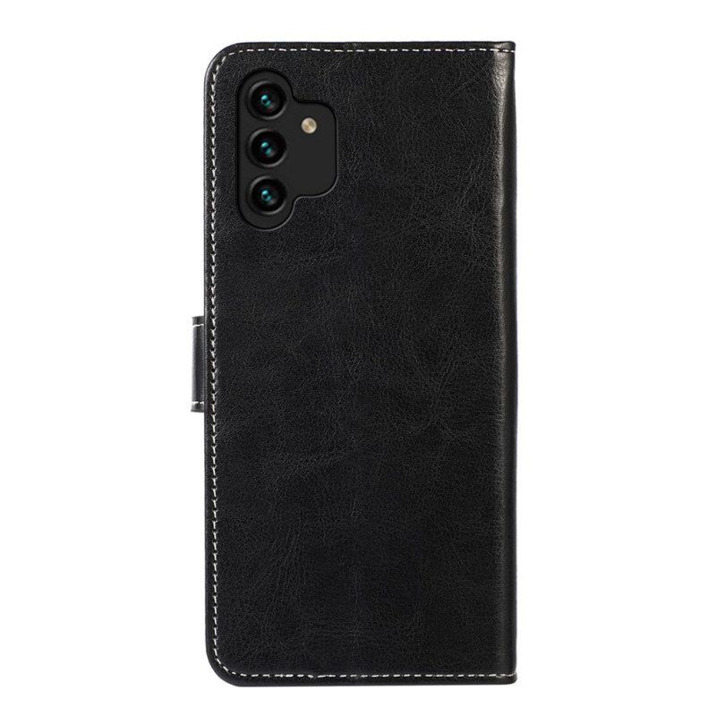 Flip Case Samsung Galaxy A13 Tavallinen Saumoilla