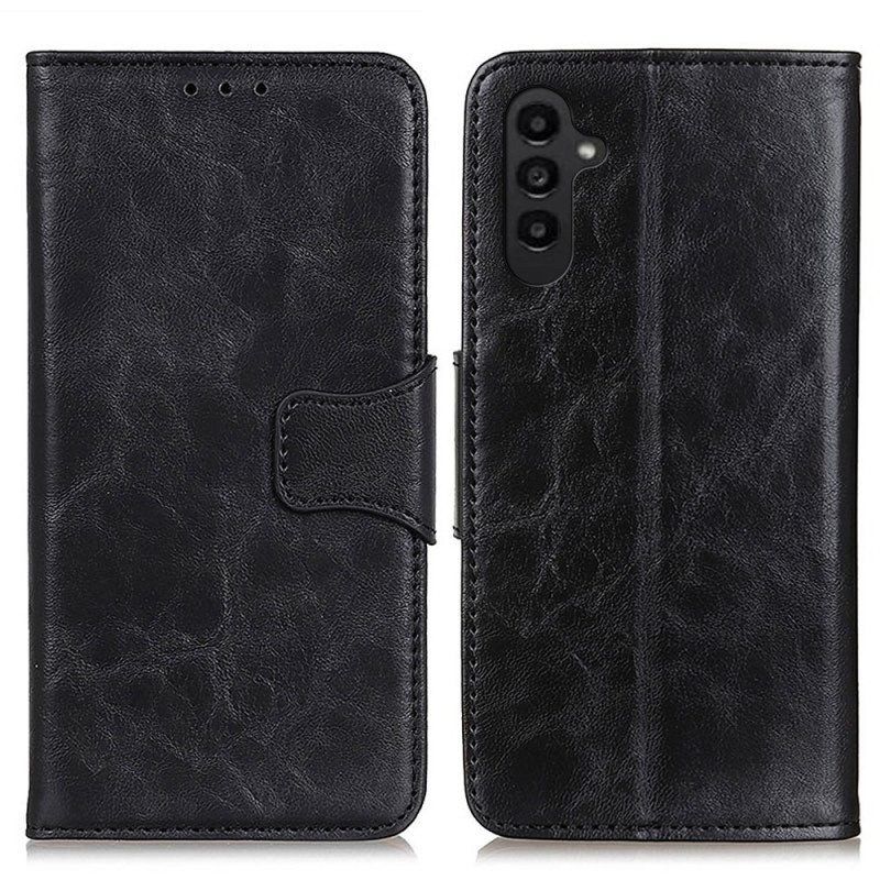 Flip Case Samsung Galaxy A14 / A14 5G Halkaistu Nahkainen Käännettävä Lukko