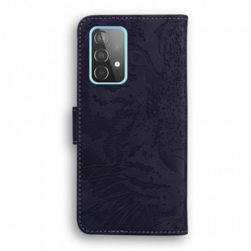 Flip Case Samsung Galaxy A52 4G / A52 5G / A52s 5G Tiger-kasvoprintti